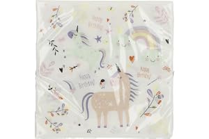 Folat 68349 Servetter Unicorns & Rainbows 33x33cm - 20 stycken