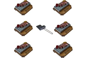 PIEDRASAR PIEDRAS PARA ASAR Piedrasar Piedra Volcánica para Asar Carne Promo 6 unidades 10x20 personalizadas PC- Piedra para Cocinar de 10x20 cm, apat para horno, barbacoa, fuego directo y vitro