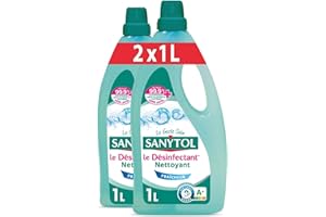 Sanytol - Désinfectant Nettoyant Multi-Usages Sols et Surfaces - Parfum fraîcheur - 1 L - Lot de 2 - Bactéricide, Virucide, Fongicide - Sans Javel, Air Label Score A+