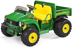 Peg Perego John Deere Gator HPX - Trattore Elettrico Cavalcabile per Bambini dai 3 Anni, Utility Vehicle Elettrico con Cassone Ribaltabile e Clacson, Batteria Ricaricabile da 12V
