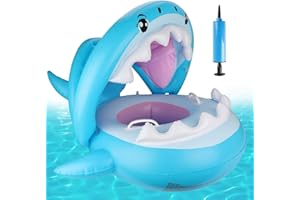 ‎MIZIJIA Schwimmring Baby mit Abnehmbarem Sonnendach, UPF50+ Sonnenschutz, Baby Schwimmring mit Sonnendach, Aufblasbarer Schwimmreifen Baby, Baby-Schwimmkörper für Pool im Alter von 3–36 Monaten