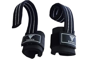 Elevate Equipment Premium Gym Straps for Weightlifting - Lifting Grips Perfect For Powerlifting Strength Training or Crossfit