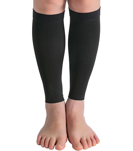 Manchons De Compression Mollet 2 Paires - Sans Pied, Pour Sport, Voyage, Circulation Sanguine, Varices Bas De Contention