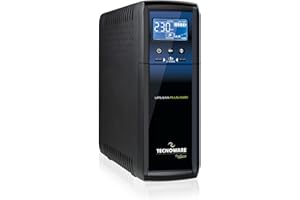 TECNOWARE POWER SYSTEMS Tecnoware UPS EXA PLUS 1500, Gruppo di Continuità 1500VA, Protezione da Blackout per PC Ga ming e Console di Gioco, Alta Silenziosità, AVR, USB, Software Manager, Autonomia max 40 min, Pronto all'Uso