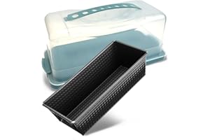 Zenker Set Stampo per Plumcake e Contenitore porta plumcake, teglia da forno in acciaio al carbonio antiaderente, stampo 30 cm, contenitore con maniglia per il trasporto