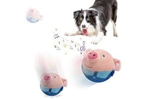 HOIDOKLY 2025 Interaktives Hundespielzeug, Aktives Bewegliches Haustier Plüschspielzeug, Sprechendes Tier Plüschtier, Wiederaufladbare Interaktive Waschbare Plüsch Sound Elektronisches (Blau)