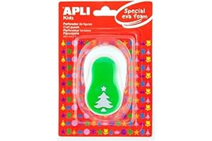 APLI Kids 13303-Perforadora papel y goma EVA árbol Navidad 25,4 mm