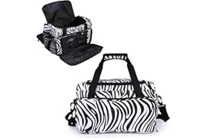 QSWEET Custodia professionale per parrucchiere, zebra salon attrezzi parrucchiere borsa con tracolla di tasche personalizzabile