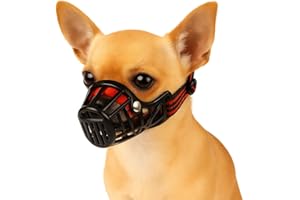 Maulkorb - maulkorb kleine Hunde - XXS | A:4cm B:3,5cm C:6cm D:25-36cm - leichtes und belüftetes Design - Flamingo Maulkorb Hund Silas