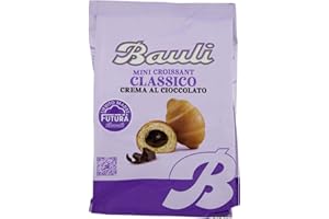 Bauli Chocolate Croissant Cacao - Gebäck mit Schokolade - Schoko Snacks - Hörnchen mit Kakao Creme -Mini Schoko Croissants - Mini Snacks - Süßwaren