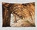 Produktbild daawqee Apartment Tapestry Ancient Temple Corridor with Sculpture on The Wall in Angkor Thom in SIEM Reap Cambodia for Living Room Bedroom Dorm 60 W X 50 L Inches Unique Home Decor