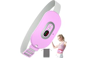 Cuscinetto Riscaldante Mestruale Portatile-OVIFM Menstrual Heating Pad Elettrico Fascia Riscaldante Dolori Mestruali Cuscinetto e 3 Temperature Regolabili Pain Relief Lombare/Schiena/Crampi(Viola)