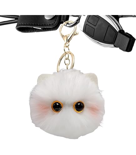 Porte-clés En Peluche Forme Chaton - Boule Décorative - Cadeau Mignon Pour Femme, Amoureux Des Animaux