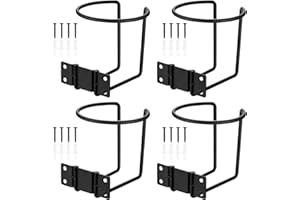 LIYIJIKEJI 4 Pcs Boat Ring Cup Holders, Car Cup Holder, Wall Mount Car Drink Holders, Universal Metal Bottle Holder for Boat Marine Yacht Truck RVs Trailer Vans Caravans Campers, with Screws