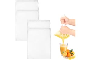 DKBT 4 Pcs Colino in Tessuto per Alimenti 30×45cm Sacchetti Filtranti per Alimenti Superbag Sacchetto Filtrante Filtro per Latte Vegetale Alimentare Tessuto Filtrante in Nylon Panno Filtrante a Maglia Fine