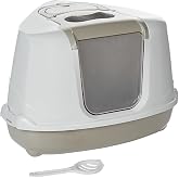Moderna Flip Corner Filtered Cat Toilet - Grey
