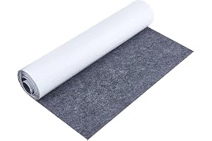 IVEOPPE Feutrine Autocollante Tissus Autocollant - 40 x 220 cm Feutrine Rouleau, pour doublure de boîte, sous-verre, tapis de tiroir, voiture, cadre photo, pieds de chaise, pieds de table, 1 mm d'épaisseur