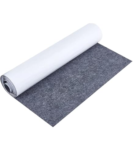 Vilt, zelfklevende viltmat, 40 x 220 cm, viltstof, zelfklevend, voor box, onderzetter, lademat, auto, fotolijst, stoelpoten, tafelpoten, rood, 2 mm dik