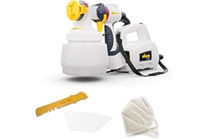 WAGNER Pistolet à peinture W 450 pour peintures murales et sous couches à l'intérieur, 15 m²-10 min, réservoir 1300 ml, 460 W, tuyau 1,8 m