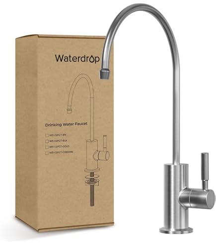 Frizzlife RO Water Filter Faucet – Drinking Water Faucet For Reverse Osmosis Systems – SUS304 Stainless Steel – Brushed Nickel – Lead Free – 360° Swivel