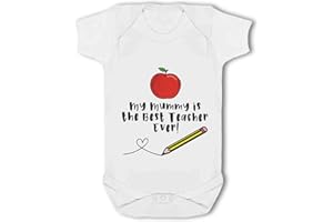 SIMPLY WALLART Make It Love It Sell It - My Mummy is the Best Teacher Ever! - Baby Vest, Girl or Boy, New Born to 24mth