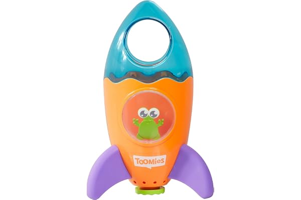 Toomies Tomy Rocket' Eau E72357, Jouet de Bain et de Piscine, Jeu Multi Activités, Jeu d'eau Éducatif, Jouet Premier Âge, Jouet Éveil pour Bébé de 12mois+, pour Garçon et Fille, Multicolore