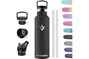 HoneyHolly Borraccia Termica 1 Litro, Senza BPA, Bottiglia Sottovuoto a Doppia Parete, 18/8 Acciaio Inox, per Palestra, Sport, Bici