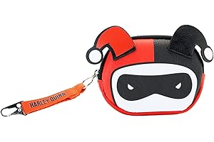 KARACTERMANIA Harley Quinn Chibi -Portmonetka Pill, Czerwona, 12 x 8,5 cm