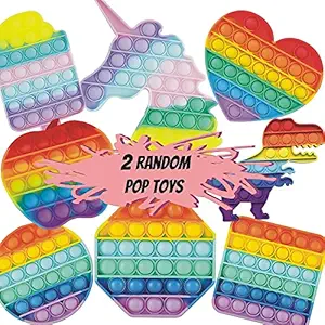 Shivay Sales Popping Toys for Kids,Push Pop Bubble Fidget,Anti Stress Relief Sensory Autism Toys for Girls 1+ Year (Random 2 Pop It)