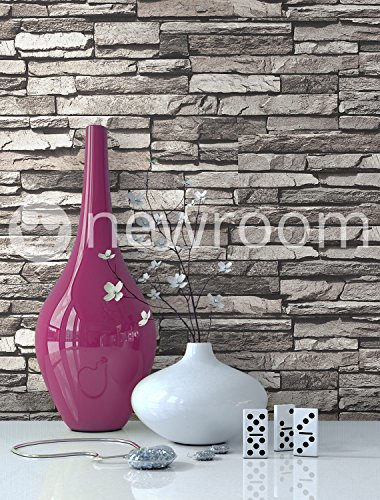 Steintapete Vlies Grau Edel | schöne edle Tapete im Steinmauer Design | moderne 3D Optik für Wohnzimmer, Schlafzimmer oder Küche inklusive NewroomTapezier-Profibroschüre, mit Tipps für perfekteWände - 6