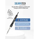 SOLINPATECH 80w Lcd Isı Ayarlı Profesyonel Kalem Havya Ve 5 Kaliteli Yedek U&ccedil; Seti Hassas Lehimleme &Ccedil;&ouml;z&uuml;m&uuml;