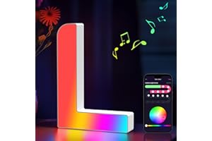 Cpeelsdo LED Buchstaben Lichter Alphabet RGB Farblich, Led Leuchtbuchstabe mit USB-Netzteil, APP-Kontrolle, Dimmbar, Dekoration für Geburtstag Weihnachten Hochzeit Party Valentinstag - Buchstaben L