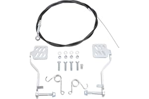 CFTGIW Pédales avec Câble D'accélérateur, Pédale D'accélérateur de Frein Kart Go Cart avec Câble de 180 Cm pour 212, 196, 6,5 Ch, Road Rocket Azusa Fun Carter Radio Flyer