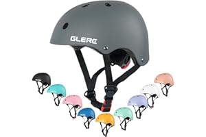 Glerc Kids Bike Helmet, Lightweight Adjustable Multi-Sport for Bicycle Skateboard Scooter, 2 Sizes Toddler Youth & Kids, Multiple Colors