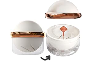 AARAINBOW Retainer Cleaner Case, Leakproof Denture Storage Pot, Denture Bath Box with Strainer Basket, Travel False Teeth Soak Container, Braces Invisalign Mouth Guard Cleaning Holder Cup, White