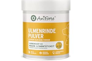 AniForte Poudre d'écorce d'orme d'Amérique 250g - Produit Naturel pour Chiens et Chats, Bien-être du tractus Gastro-intestinal, Soutien de la Flore intestinale, apport de vitamines