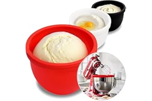 FANXINZTTC Silikon-Schüsseleinlagen für KitchenAid Küchenmaschinen (5 l), Silikon-Schüsseleinlagen für Küchenmaschinen, Küchenmaschinenaufsätze und Zubehör zum Backen und Kochen (3PCS)