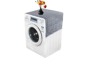 AERZOUSER Funda Lavadora Exterior Impermeable, Funda Lavadora, Funda para Lavadora Exterior con Cremallera, A Prueba de Polvo Funda Lavadora Carga Frontal (para 10kg Lavadoras)