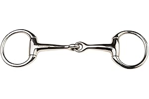 Korsteel Stainless Steel Jointed Eggbutt Bradoon Snaffle Bit, 4"