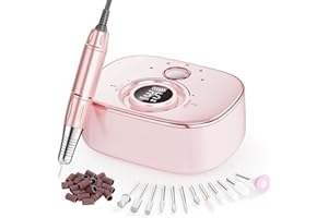 ANBEISTEE Fresa per Unghie Portatile Ricaricabile 35000 RPM, Macchina Professionale per Unghie, Pedicure, per Modellare, Rimuovere le Unghie in Gel