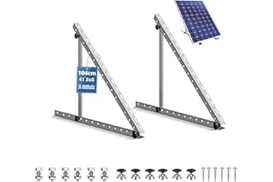Oududianzi Halterung für Solarpanel 104cm, Solarmodul Halterung, 41zoll Halterungen Balkonkraftwerk Montage für Flachdach Wand Boot, Solarmodul Befestigung Set, Verstellbar Winkel 0-90°