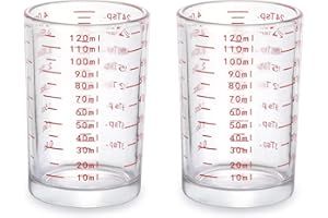 SCSPECIAL 2 misurini piccoli misurini con 4 tipi di misurini graduati, per piccole quantità di liquidi, 120 ml