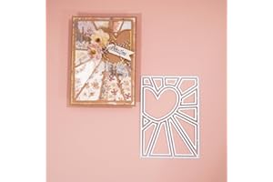 Kokorosa Stanzformen für Scrapbooking, Mittelkreis, Fotorahmen, Metall-Stanzformen zum Basteln, Stanzformen für Kartenherstellung, geeignet für Party, Hochzeit, Urlaub usw