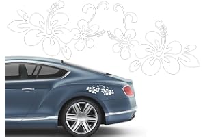 Bilkaross Blomdekaler,Blommor Bildekaler,Automotive exteriör blomdekaler | Reflekterande stötfångare Blommig självhäftande fordonsexteriördekorationsklistermärke för SUV-lastbil