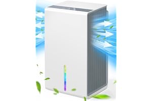 DKLECHUI Dehumidifiers, Portable Dual-Core Dehumidifier for Home, Bedroom, Bathroom & Wardrobe, Auto Defrost Function, Water Full Protection, Ultra Quiet Small Dehumidifier for Drying Clothes and Damp Spaces