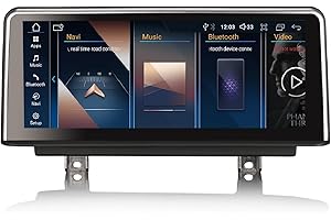 GONFEN Qualcomm 8-Núcleos Android 13 Radio de Coche Navegación para BMW 3er F30 F31 F34 4er F32 F33 F36 F80 F82 NBT CarPlay Android Auto 10,25 Pulgadas IPS 4GB + 64GB Dab+ WiFi Bluetooth IDrive CANBus