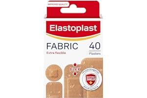 Elastoplast Fabric Extra Flexible Plaster, Pack of 40, Cranberry