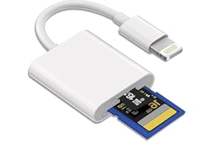 LBSC Dual Slot SD Card Reader for i-Phone i-Pad, 2 in 1 Memory Card Reader Adapter Support TF/SD/Micro SD Cards, Dual Connectors to Storage Card Compatible for i-Phone 13/12 / 11/8, iOS 9 (2#)