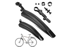 OVTSPO Ensemble de garde-boue de vélo 20-26 pouces - Robuste et anti-éclaboussures - Garde-boue réglable VTT pour roue avant et arrière - Taille universelle pour VTT et vélos de ville