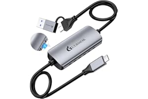 Guermok USB3.0 Video Capture Karte mit PD 100W, 4K HDMI zu USB-A/C, 2K@30Hz & 1080P@60Hz für Konsolen- & Handheld-Spiele auf Tablet & VR, Kompatibel mit Switch,PS, PC